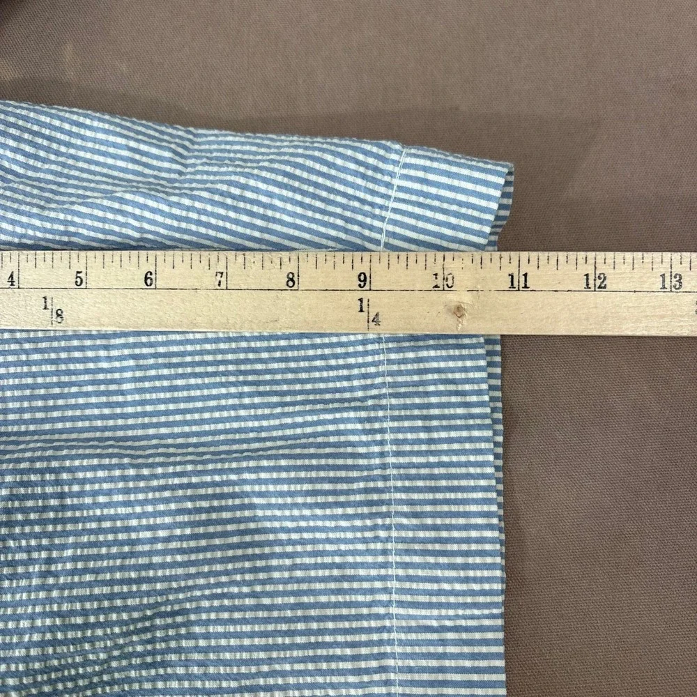 Vintage‎ Polo Ralph Lauren Shorts Mens 34 Blue Seersucker Striped Cinch Preppy